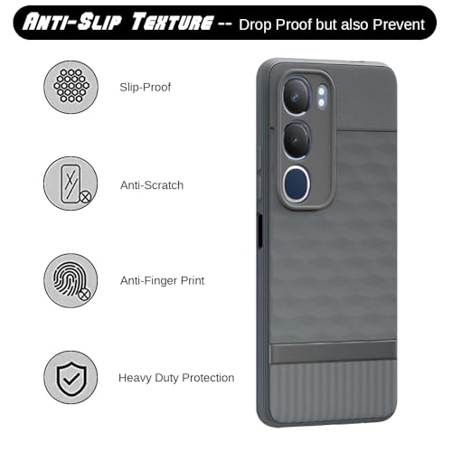 Image of Shockproof Case for Vivo Y29 5G / Y19s 4G | Full Camera Protection | TPU Flexible Back Cover for Vivo Y29 5G / Y19s 4G (Graphite Grey)