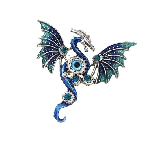 エレガントなドラゴン風のブローチ。普段使いに。頑丈なメタルピン。あらゆるスタイルのお好みに適しています。合金ドラゴンブローチ。, One Size, 説明のとおり