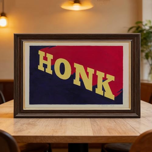 Cadre à suspendre Ed Ruscha Honk impression giclée vintage - 6