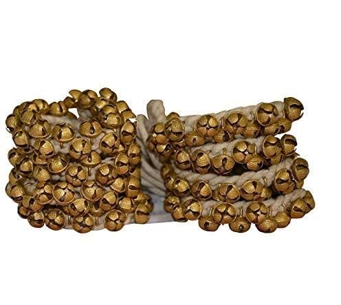 Grainex Ghungroo Kathak Dancing Anklet Bells, Gold, 16 No