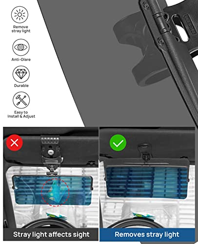 JOYTUTUS Sun Visor Extender for Compact SUVs and Sedans, Universal Anti-Glare Polarized Sun Visor Easy to Install, UV400 Visor Extension Protect from Glare/UV Ray/Stray Light, Safe Driving for Car - image 7