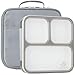 Modetro Ultra Slim Leak Proof Bento Lunchbox with 3 Portion Control Compartments, Includes Matching Insulated Lunch Bag - Ideal for Adults - Bento Box