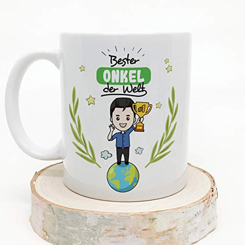 MUGFFINS (Taza en alemán) Taza de café del tío/taza/taza Taza de café hermosa y divertida - El mejor tío del mundo - 350… - Imagen 5