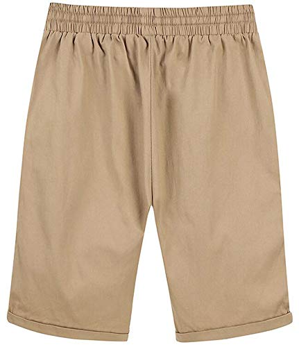 Hotmiss Women's Drawstring Elastic Waist Casual Comfy Bermuda Hiking Beach Shorts2