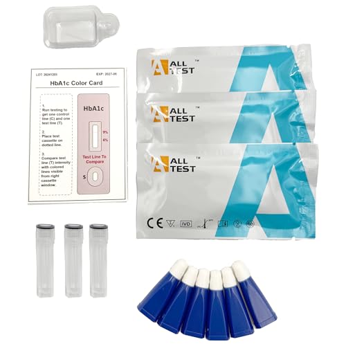 3 Pack ~ Diabetes Testing Kit (HbA1c Test) (Diabetes & Prediabetes Screening Test)