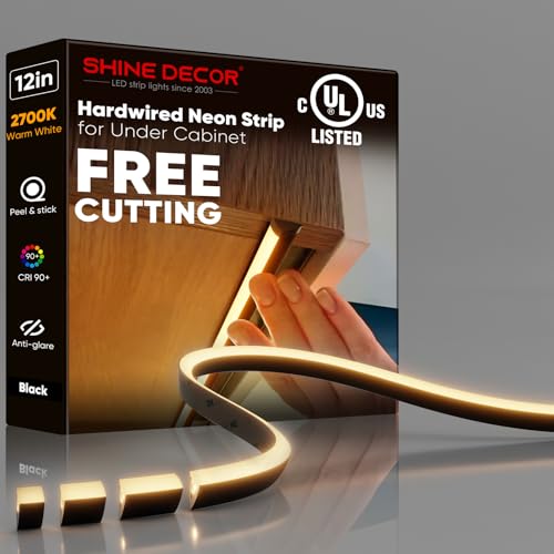 Shine Decor Under Cabinet Lighting Strip, Free Cuttable LED Silicone