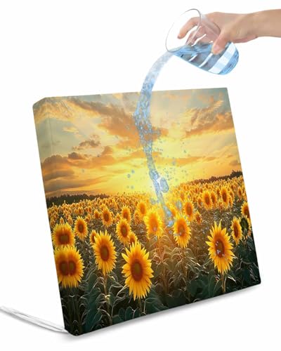 Hokiten Summer Sunflower Outdoor Cushion Chair Cover Set of 2 - Waterproof Couch Seat Covers, Pastoral Rustic Floral Botanical Patio Furniture Protector Cushions Slipcovers for Sofa/RV, 22