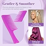 Wig Brush Comb Set, 6pcs Professional Styling Extension Brush Kit with Travel Size for Human and Synthetic Hair - Image 5