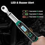 Digital Torque Wrench, 3/8-Inch, Chrome Vanadium Steel, 5-99.6 ft-lb, ±2% - Image 6