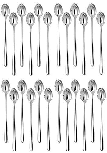 Appeasy Long Handle Spoons (Set of 24 Pcs) Food Grade, Long Handle Spoon for Milkshake, Ice Cream, iced Coffee, iced Tea, and Other Desserts - Stainless Steel Size - 20 cm