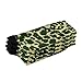 KLL Yellow Black Leopard Print Fashion thick crew socks running breathable wicking crew socks men (2-Pair)