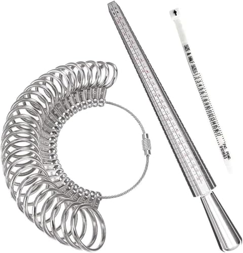 Meowoo Ring Sizer with Mandrel & Magnifier
