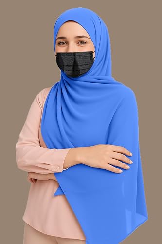 Image of Premium Georgette Hijab for Girls & Women | Lightweight and Breathable | Combo Pack of 4 | 180 cm x 70 cm