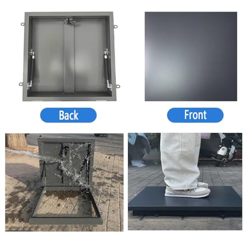 Trappe de toit en aluminium durable avec vérin à gaz pour accès sécurisé - 5