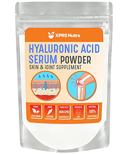 XPRS Nutra Hyaluronic Acid Powder - 28 Grams of Pure Hyaluronic Acid Serum Powder - DIY Anti Aging Serum for Face and Skin - Food and Cosmetic Grade Hyaluronic Acid Pure Powder (1 oz)