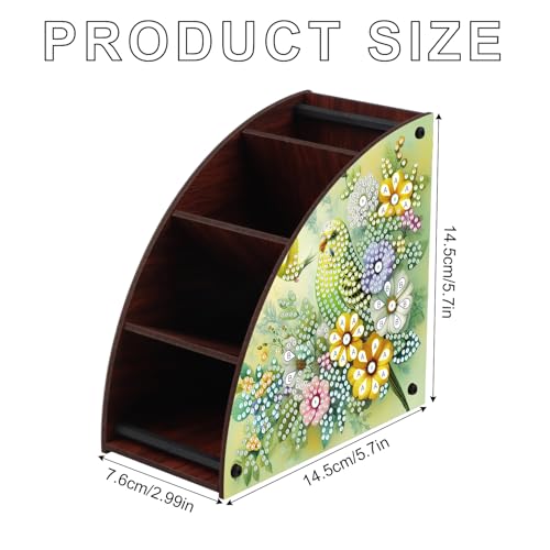 Image of Diamond Painting Kits Organizer Box, Diamond Art Green Parrot DIY Special Shape Crystal Rhinestones Partial Mosaic Handmade Making Kit Organizer Box, Home Dining Living Room Tabletop Decoration