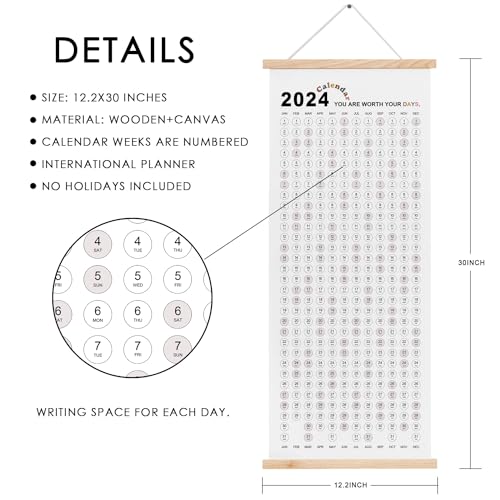 Hubbgdesign 2024 Wall Calendar, 2024 Rainbow Wall Planner thumb #1
