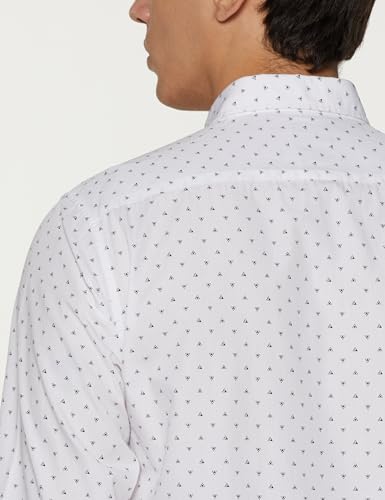 Image of Peter England Men's Printed Slim Fit Party Branded Insignia Full Sleeve Casual Shirt Cotton