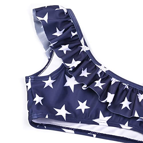 Childrenstar One Shoulder Swimsuits For Little Girls 4Th July Bathing Suits Beach Swimwear,4T 5T #TOP4