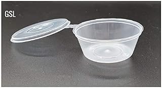 GSL 50 x 35ml Plastic Food Grade Storage Containers with Hinged Lids