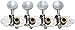 Golden Gate M-121 A-model Mandolin Tuners - 2 planks (4+4) - Nickel