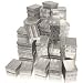 100 pcs Silver Cotton Filled Jewelry Display Gift Boxes( 2" Length x 1 1/2" Width x 1/2" Height )