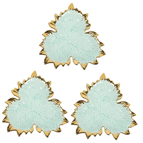 OQHAIR 2pcs Plateau de Fruits Moule à gâteau Plateaux de Bureau Plateau d'accessoires Assiettes à dîner Assiette à pâtes Feuille Bijoux Bol Pratique Bijoux Assiette entrée Divers Assiette