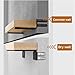 4 Pack 4 Inch Floating Shelf Brackets,Black Hidden L Shelf Bracket,Rustic Industrial Metal Brackets for Shelf Support