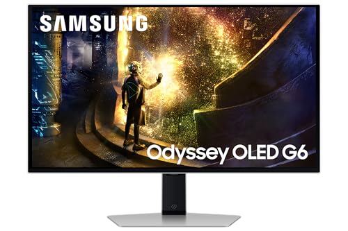Image of Samsung 27 inch Gaming Monitor G6 G61D Odyssey OLED QHD 240Hz 0.03Ms, Silver Matte, Height Adjustable and Pivot, LS27DG612SMXUE