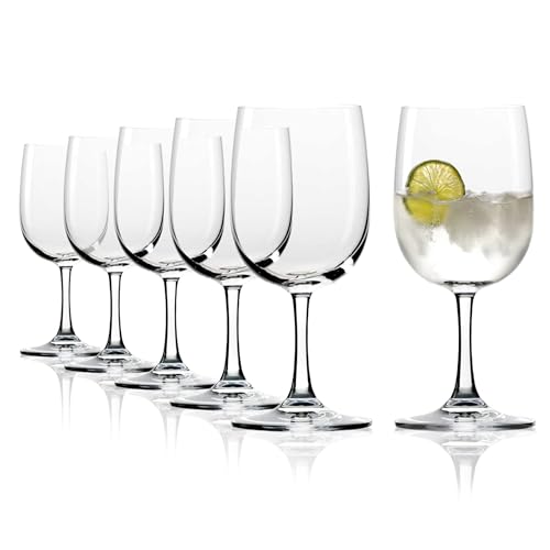 Stölzle Lausitz Mineralwasser Classic 6er-Set 320ml – Edle Trinkgläser für Wasser, Saft & Drinks – Wassergläser mit Stiel aus bleifreiem Kristallglas – Spülmaschinen- & Stoßfest, made in Germany