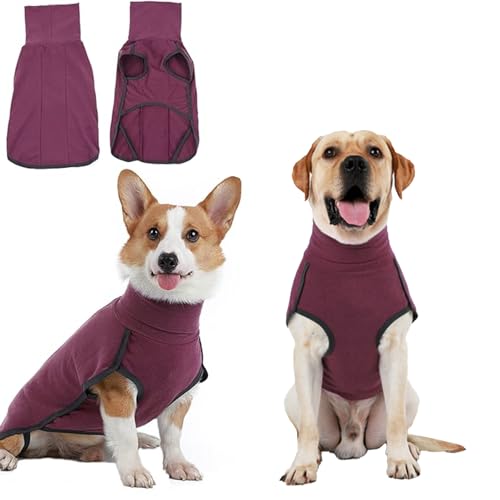 FUZVOL Dog Fleece Vest Jumper Warm & Lightweight Pullover Coat Ideal for Autumn & Winter Cold Weather Jacket for Small to Large Dogs (XS Red)