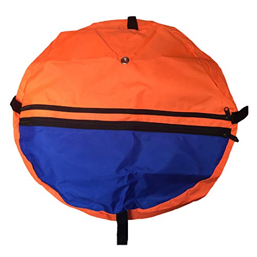 Rock N Sports Innertube Dive Signal Marker Buoy SMB Float Cover with Zippered Pocket - Orange/Blue
