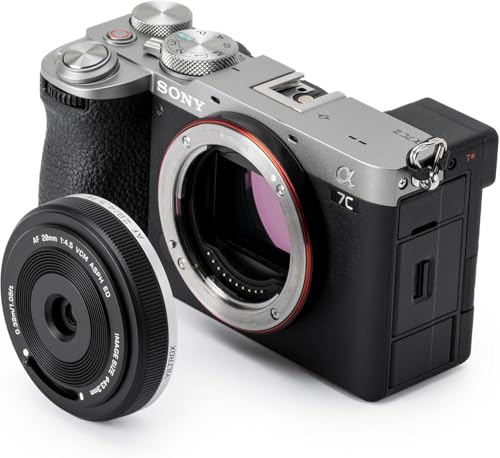Viltrox AF 28mm F4.5 Pancake Lens for Sony E-Mount Auto Focus Chips-Size Ultra-Thin Prime Wide Angle Full Frame for Sony E-Mount Camera Lens