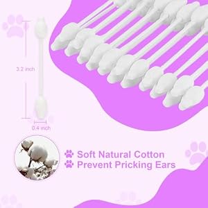 Dog Ear Cleaner Set Dog Ear Wipes with Cotton Swabs, Each 56pcs,Ear Cleaning Finger Wipes for Dogs & Cats, Soft&Gently Remove Ear Wax, Debris, Natural Ingredients Dog Ear Cleaner Set Dog Ear Wipes with Cotton Swabs, Each 56pcs,Ear Cleaning Finger Wipes for Dogs & Cats, Soft&Gently Remove Ear Wax, Debris, Natural Ingredients