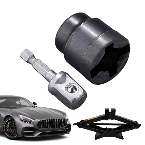 シザージャックソケット - 合金構造カージャックアダプター、防錆コンバーター、タイヤリフトアタッチメント |車両トラックトレーラーワークショップメンテナンスサポート用の頑丈な自動車修理ガレージツール