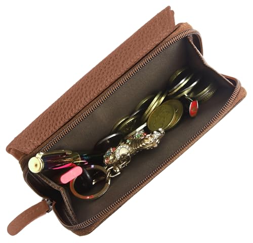 Image of WildHorn Genuine Leather Ladies Wallet - Elegant Women's Clutch Purse with 10 Card Slots, Perfect for Daily Use (Walnut)