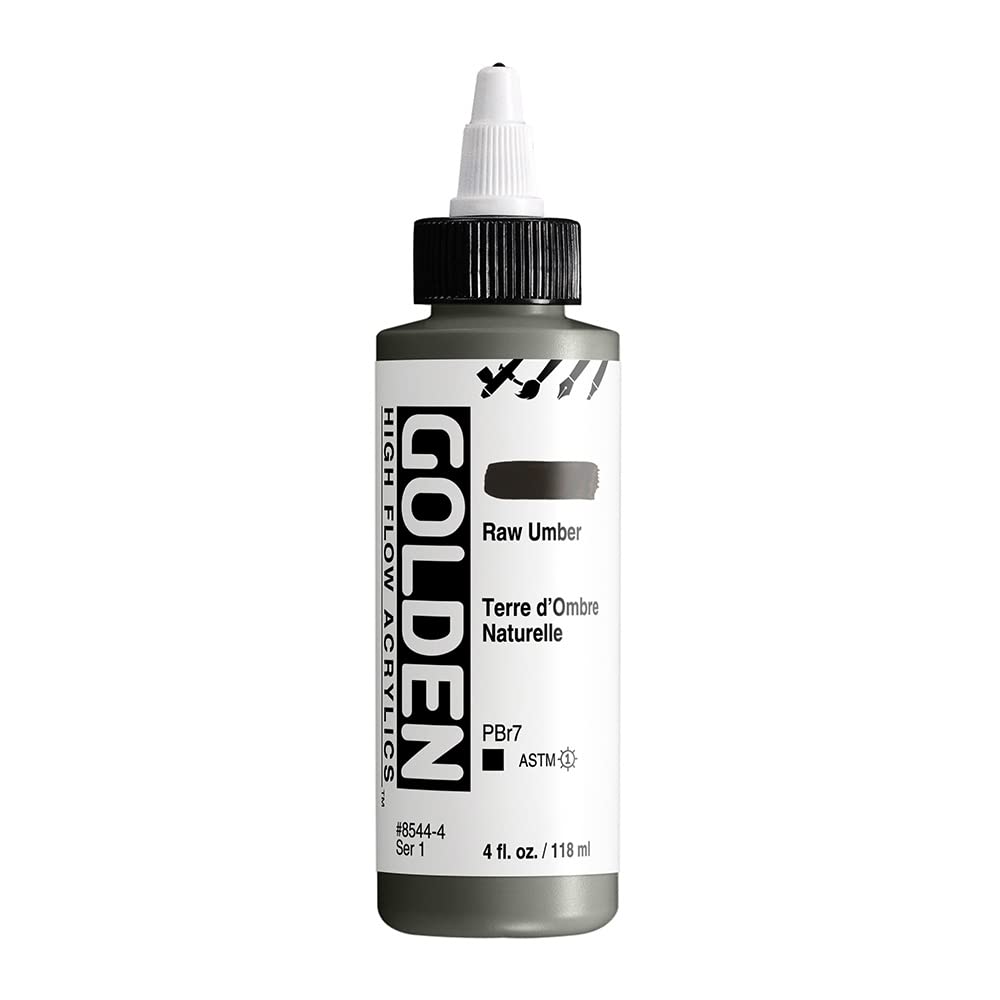 Golden High Flow Acrylic Raw Umber 119ml encre acrylique fluide pour beaux-arts et aerographe