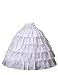 OYISHA Women's 4-Hoop 5 Layered Wedding Petticoat/Underskirt for Quinceanera Ball Gown 9030 White