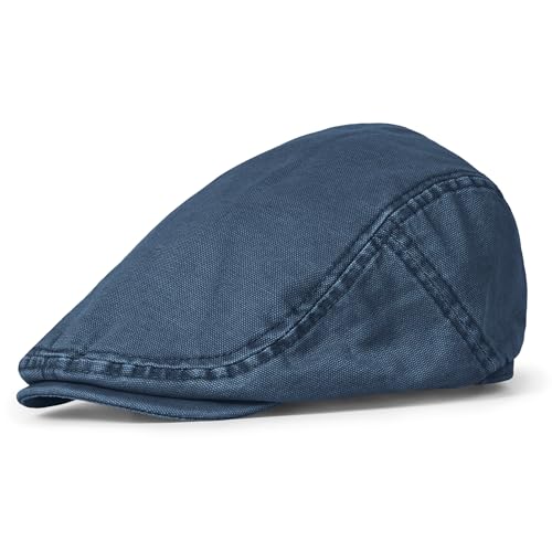 Clakllie Vintage Gatsby Flat Cap Men's Newsboy Cap Classic Cabbie Hunting Hats Ivy Irish Hat Adjustable Gatsby Driving Hat,NBAF2504-Blue