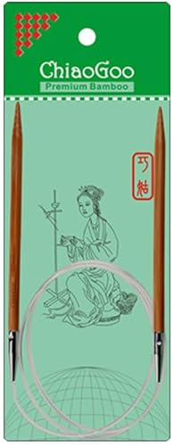 CHIAOGOO Agujas de tejer circulares de bambú de 32 pulgadas, 50.148 in