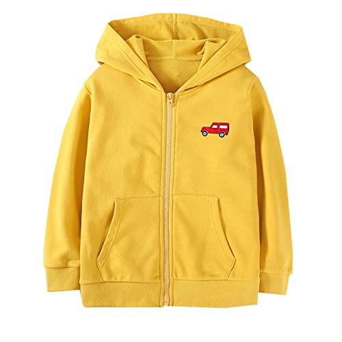 Toddler Cartoon Jacket Toddler Boys Girls Long Sleeve Winter Cartoon Car Zippered Hoodie Coat Jacket Warm Outwear