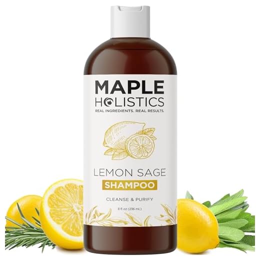 Sulfate Free Shampoo for Oily Hair - Lemon Sage Clarifying Shampoo for Build Up and Oily Scalp Care with Rosemary Essential Oil - Deep Cleansing Rosemary Shampoo for Greasy Hair and Product Build Up