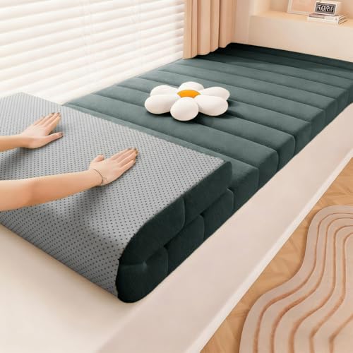 WLXFF Cojines de Asiento de Ventana Mirador, Cojin para Banco Impermeable, Cojines para Bancos De Madera, Colchoneta para Banco Jardin, para Muebles de Porche con ventanal,Dark Gray,90x35cm