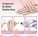 GAWRJ Gel Nail Glue for Clear Acrylic Nail Tips 2 Pcs 15ml Long Lasting Nail Gel Kit for False Nails Tips, Base Blooming Nail Gel, Christmas Nail Art, U V Light Required