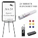 Magnetic Whiteboard Easel Stand, Upgraded 24 x 36 Inch Dry Erase White Board Tripod Flip Chart, Magnetic Eraser, 2 Markers, 25-Sheet Papers, 6 Magnets