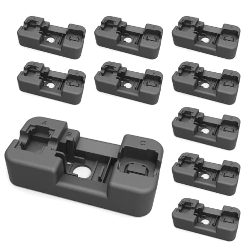 Support de fixation keystone noir encastrable pour cadre de prise et répartiteur