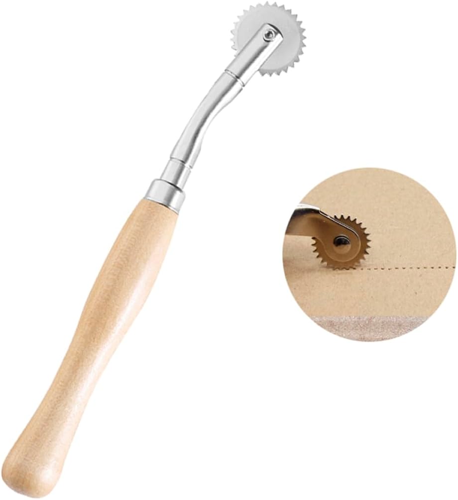 Hohopeti 3pcs Wooden Handle Toothed Scanning Line Wheel for Tailoring Cloth Marking Tool for Sewing Patterns and Cross- Precision Tracing Wheel for Accurate Stitching