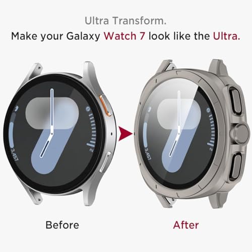 Image of Oboe Screen Protector PC Case 40mm Ultra Appearance Cover 'Compatible with' Samsung Galaxy Watch 7 40mm Watch (Titanium Steel) [Watch NOT Included]
