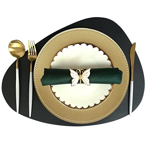 Leemxiiny Set of 12 Gold Charger Plates with Beaded. 13" Reusable Plastic Table Chargers for Dinner Plates — view 4
