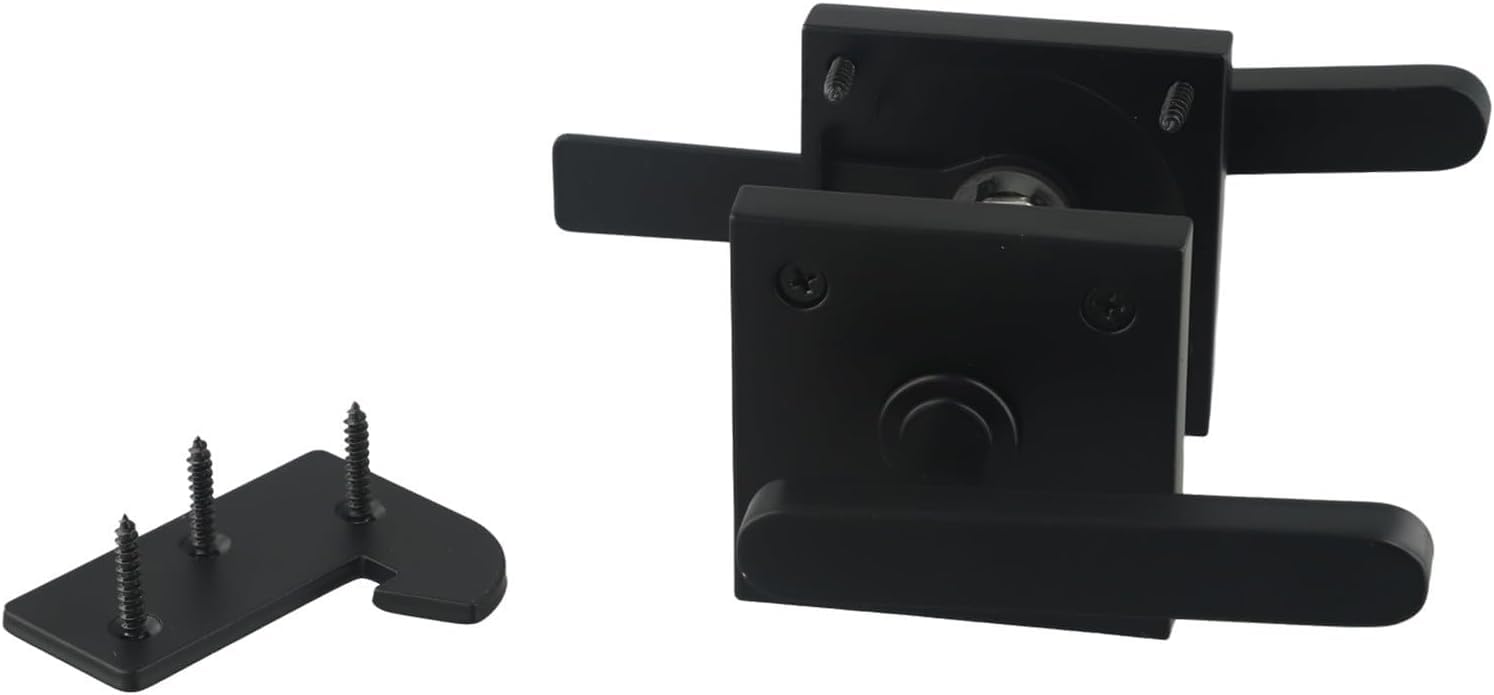 Loquet de porte de jardin double face en aluminium solide pour fermeture extérieure